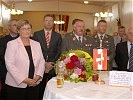 Bundesministerin Haubner (li), Verteidigungsminister a.D. Scheibner (2.v.l.), Brigadier Heidecker (2.v.r.), Landtagspräsident Holztrattner (re).