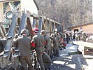 Das Zusammensetzen der Brücke erforderte höchste Präzesion.