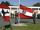Das Einholen der Dienstflagge beendet die militärische Nutzung der Kaserne.