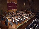 Das Großorchester begeisterte das Publikum im ausverkauften Saal.