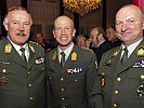 V.l.: General Entacher, Brigadier Schmidseder, Oberst Skalvy.