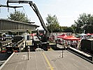 Soldaten aus Villach errichteten eine Pionierbrücke auf der Donauinsel.