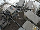 Das Mittelbereichsradar am Hochberg/Pfänder kann auf geländegängigen Schwerfahrzeugen transportiert werden.