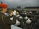 Ein Trompeter der Gardemusik beendete die Bundesheerschau