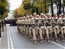 Die Soldaten des Jägerbataillons 18 in 'Hot Weather Clothing'.