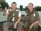 Brigadier Franz Reiszner (l.) auf dem Weg zu den übenden Miliz-Soldaten.