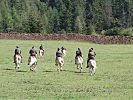 Nach einem anstrengenden Tag: Auslockerung im Galopp.