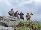 Ein Bläserquartett eröffnet das Standkonzert.