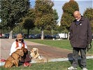 Sabine und Kurt mit ihren Hunden