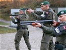 Die Militärstreife trainiert am Feliferhof.