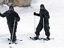 Der Aufstieg mit Schneeschuhen war für die Besucher anspruchsvoll, aber ein Erlebnis.