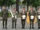 Die Mannschaft der Stabskompanie mit Brigadier Karl Berktold.