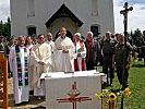 V.l.: Bürgermeister Zlöbl, Brigadier Spath und Oberst Mereiter.