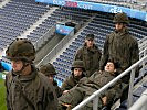 Hauptmann Geosits trainierte seine Soldaten im EM-Stadion in Wals-Siezenheim.