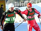 Major Rudolf Waldner (r.), der Schnellste im Biathlon der Senioren.