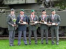 V.l.: Betreuer Hauptmann Schandor, Hauptmann Hofer (CH), Oberleutnant Wochinger, Leutnant Allesch, Oberleutnant Mezler-Andelberg.