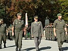 V.l.: Brigadier Ernst Konzett, Generalmajor Herbert Bauer, Generalmajor Dieter Heidecker.