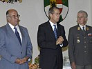 V.l.: Brigadier Walter Seledec, Reinhold Robbe und Brigadier Karl Berktold.