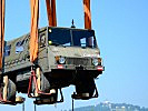 Ein Pinzgauer über dem Linzer Hafenbecken. (Bild öffnet sich in einem neuen Fenster)