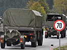 In der Räderkolonne wurden die schweren Waffen der Jäger mitgeführt. (Bild öffnet sich in einem neuen Fenster)