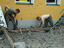 Aufräumungsarbeiten nach Hochwasser