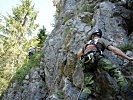 Erster Test: Die Kletterprüfung im Fels. (Bild öffnet sich in einem neuen Fenster)