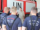 Der Streitkräftekommandant mit Soldaten des Libanonkontingentes. (Bild öffnet sich in einem neuen Fenster)