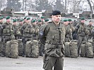 Kontingentskommandant Loschek und seine Soldaten stehen bereit. (Bild öffnet sich in einem neuen Fenster)