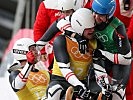 Die Bronzemedaille in der Team-Staffel für drei Heeressportler. (Bild öffnet sich in einem neuen Fenster)