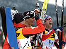 Das Biathlon-Team holt im Staffelbewerb den dritten Platz. (Bild öffnet sich in einem neuen Fenster)