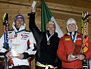 Siegerinnen: Johanna Schnarf, Mitte, Ingrid Jacquemod, links unten. (Bild öffnet sich in einem neuen Fenster)