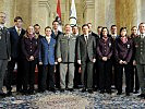 Die Bundesheer-Olympioniken bei der Verabschiedung in der Hofburg. (Bild öffnet sich in einem neuen Fenster)