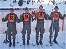 Das Sieger-Team aus Hochfilzen kurz vor dem Start. (Bild öffnet sich in einem neuen Fenster)