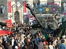 Eine Panzerhaubitze M109 A5Ö stand ebenso im Mittelpunkt des Interesses .. (Bild öffnet sich in einem neuen Fenster)