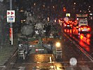 Die Panzerhaubitze M-109 A5Ö im herbstlichen Nieselregen... (Bild öffnet sich in einem neuen Fenster)