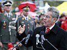 Bundespräsident Heinz Fischer bei seiner Rede. (Bild öffnet sich in einem neuen Fenster)