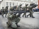 Die Klagenfurter Soldaten bei ihrer Vorführung.