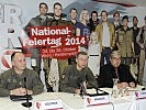 Pressekonferenz am Heldenplatz, v.l.: Koutnik, Wagner, Tuma.