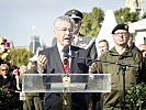 Bundespräsident Fischer bei seiner Ansprache. (Bild öffnet sich in einem neuen Fenster)