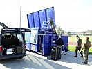 Schaucontainer für die Tauchvorführung der Pioniere. (Bild öffnet sich in einem neuen Fenster)