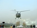 Aufstieg eines Verbindungshubschraubers Alouette III. (Bild öffnet sich in einem neuen Fenster)