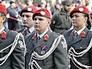 Soldatinnen und Soldaten der Garde beim Festakt. (Bild öffnet sich in einem neuen Fenster)