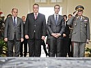 V.l.: Sobotka, Doskozil, Kern, Commenda. (Bild öffnet sich in einem neuen Fenster)