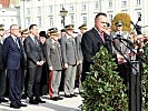 Verteidigungsminister Doszkozil bei seiner Ansprache. (Bild öffnet sich in einem neuen Fenster)