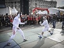 Fechtvorführung der Heeressportler. (Bild öffnet sich in einem neuen Fenster)