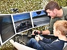 Piloten erklärten den Schülern am Simulator die Handhabung eines Flugzeugs. (Bild öffnet sich in einem neuen Fenster)