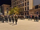 Defilierung der Militärmusik Tirol. (Bild öffnet sich in einem neuen Fenster)