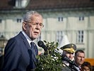 Bundespräsident Alexander Van der Bellen bei seiner Rede am Heldenplatz. (Bild öffnet sich in einem neuen Fenster)
