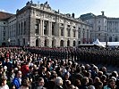 Blick von der Pionierbrücke 2000 auf die Hofburg. (Bild öffnet sich in einem neuen Fenster)