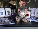 Ein "Leutnant" am Infostand der Militärakademie. (Bild öffnet sich in einem neuen Fenster)